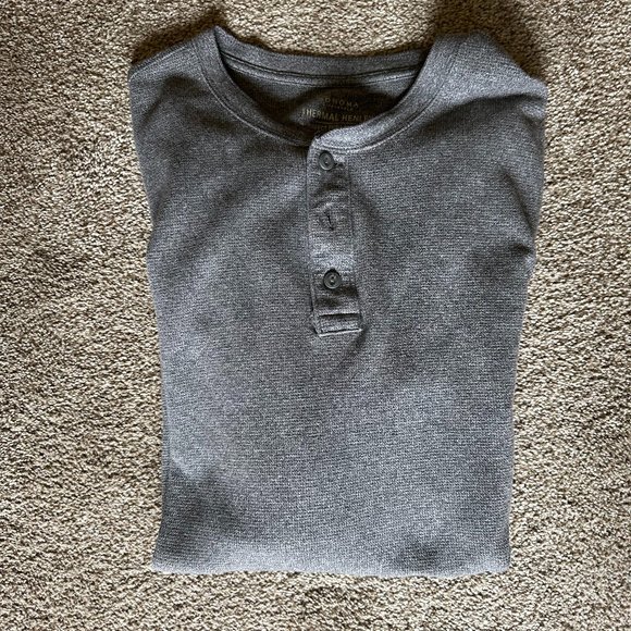 SONOMA GRAY LONG SLEEVE THERMAL HENLEY SIZE XLT #630 - Picture 1 of 1
